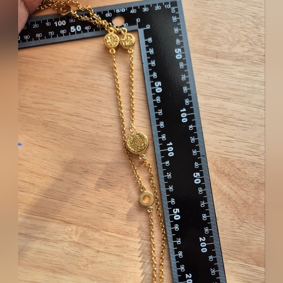 Vintage Christian Dior Druzy  Gold Plated  Station Statement Necklace - Picture 2 of 11